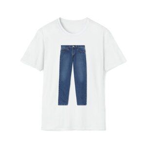 Funny Meme Jeans Joke Graphic Adult Humor Casual Retro Fan T-Shirt 24